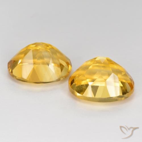 Citrine Gemstones in 11 x 9 mm (calibrated) Size for Sale, Citrine Stones in Golden Orange Color