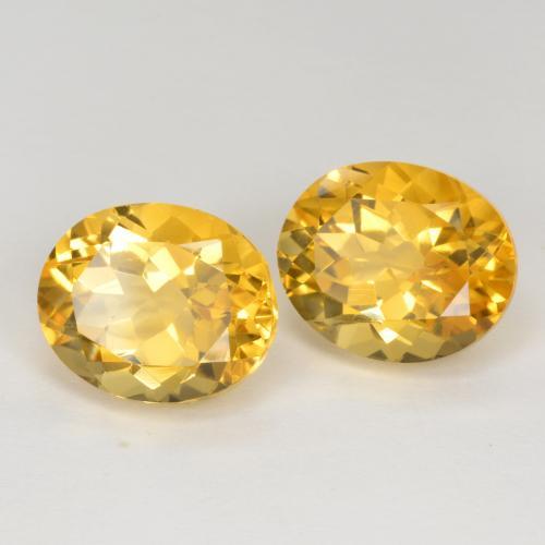 Deep Golden Orange Citrine Gem - 3.8ct Oval Facet (ID: 567536)