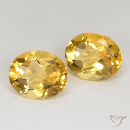 6.72 ctw Golden Citrine Stones, Natural Citrine in Oval Facet Shape for Sale