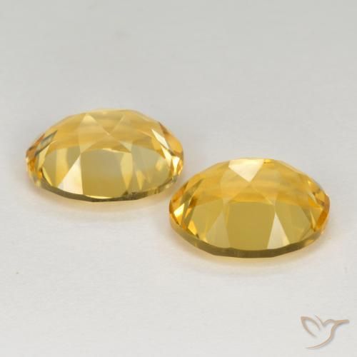 Citrine Gemstones in 11 x 9 mm (calibrated) Size for Sale, Citrine Stones in Medium Golden Color