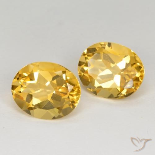 6.64ctw Natural Golden Orange Citrine, Oval, VVS-VS
