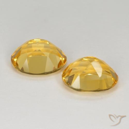 Citrine Gemstones in 11 x 9 mm (calibrated) Size for Sale, Citrine Stones in Golden Orange Color