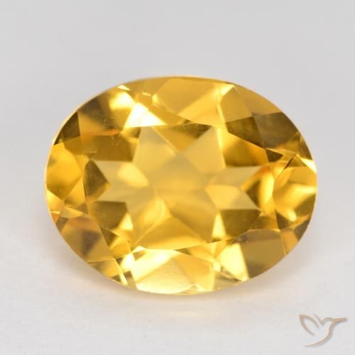 3.49ct Natural Medium Golden Citrine, Oval, VVS-VS