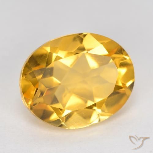3.49 ct Golden Citrine Stone, Natural Citrine in Oval Facet Shape for Sale