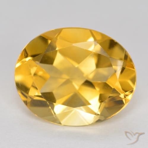 3.14ct Natural Deep Golden Orange Citrine, Oval, VVS-VS