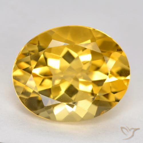 3.43ct Natural Medium-Dark Golden Citrine, Oval, VVS-VS