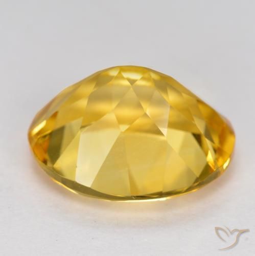 Citrine Gemstone in 11 x 9 mm (calibrated) Size for Sale, Citrine Stone in Medium-Dark Golden Color