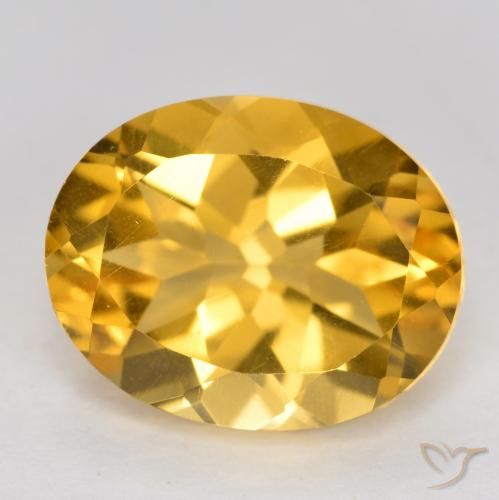 3.50ct Natural Deep Golden Orange Citrine, Oval, VVS-VS