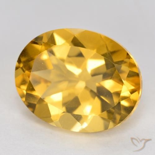 3.50 ct Golden Citrine Stone, Natural Citrine in Oval Facet Shape for Sale