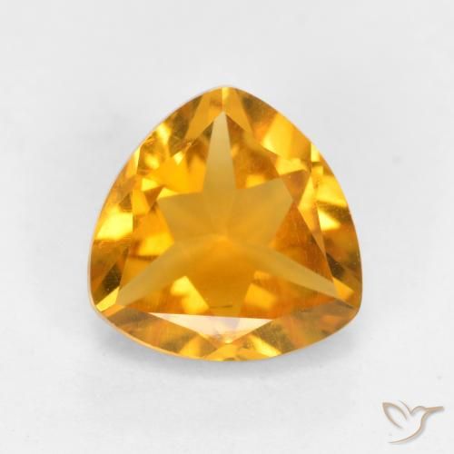 1.09ct Natural Orange-Gold Citrine, Trillion, VS