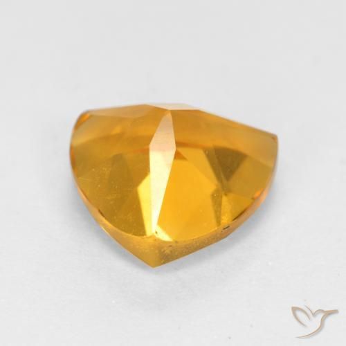 Citrine Gemstone in 7 x 7 mm (calibrated) Size for Sale, Citrine Stone in Orange-Gold Color