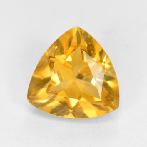 Medium Golden Цитрин Камень - 1ct Огранка Триллион Фасетная (ID: 567613)