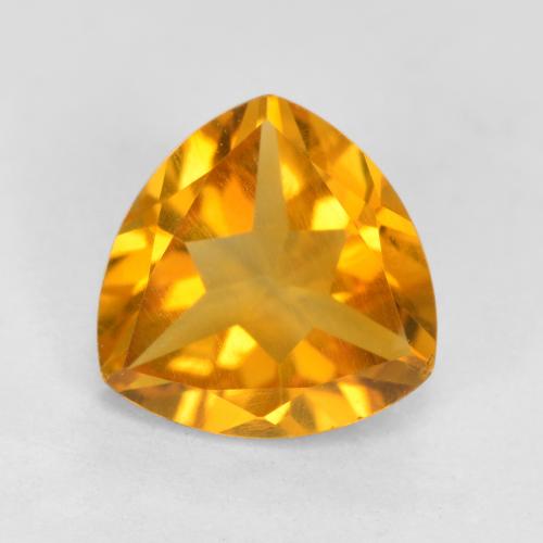 Medium Orange Citrin Edelstein - 1.1ct Trillantschliff (ID: 567615)