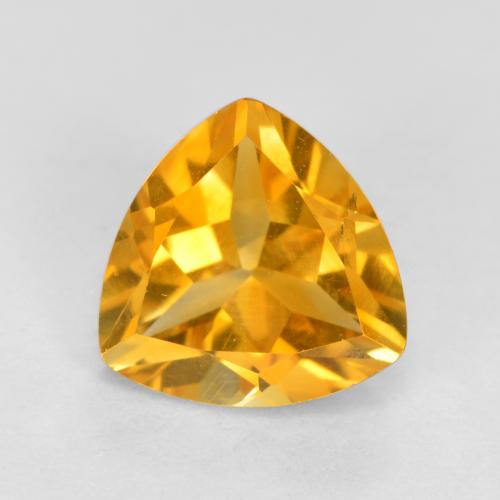 Dark Golden Citrin Edelstein - 1.1ct Trillantschliff (ID: 567617)