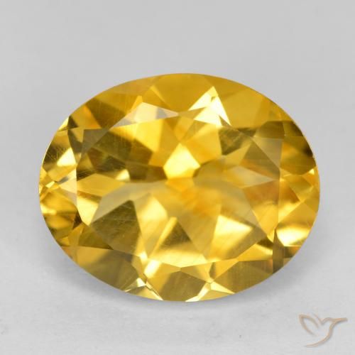 3.46ct Natural Golden Orange Citrine, Oval, VVS-VS