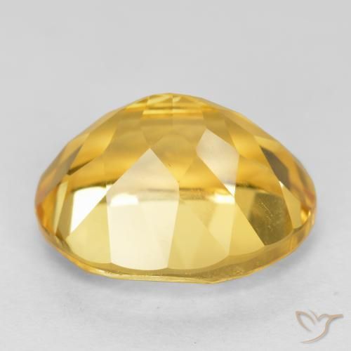 Citrine Gemstone in 11 x 9 mm (calibrated) Size for Sale, Citrine Stone in Medium Gold Color