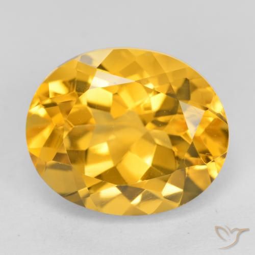 3.90ct Natural Medium Gold Citrine, Oval, VVS