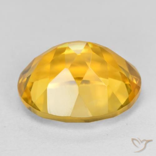 Citrine Gemstone in 11 x 9 mm (calibrated) Size for Sale, Citrine Stone in Medium Gold Color