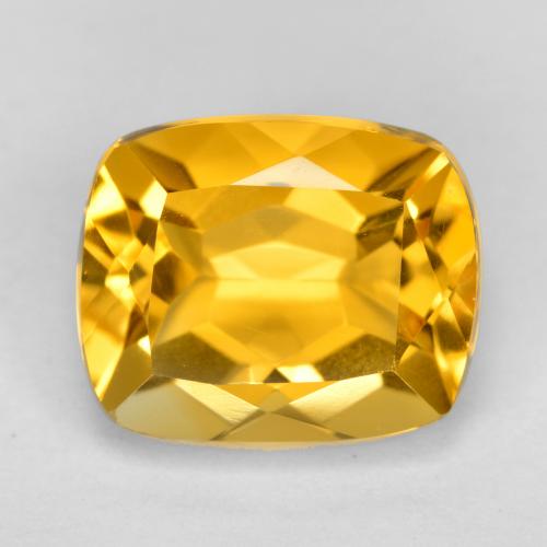 Золотисто-оранжевый Цитрин Камень - 4.1ct Огранка Подушечка (ID: 567625)