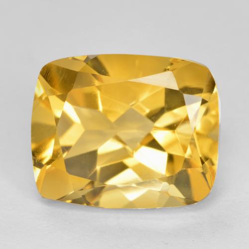 Naranja dorado Citrina Gema - 4.3ct Corte en Forma Cojín (ID: 567628)