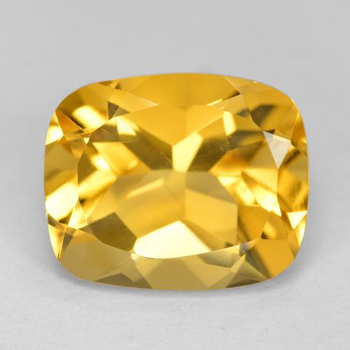 Naranja dorado Citrina Gema - 4ct Corte en Forma Cojín (ID: 567632)