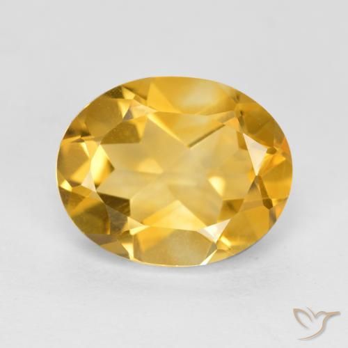 2.94ct Natural Medium Gold Citrine, Oval, VVS