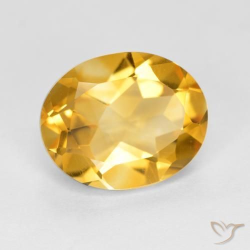 2.94 ct Golden Citrine Stone, Natural Citrine in Oval Facet Shape for Sale