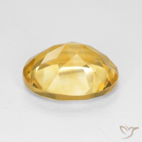 Citrine Gemstone in 11 x 9 mm (calibrated) Size for Sale, Citrine Stone in Medium Gold Color