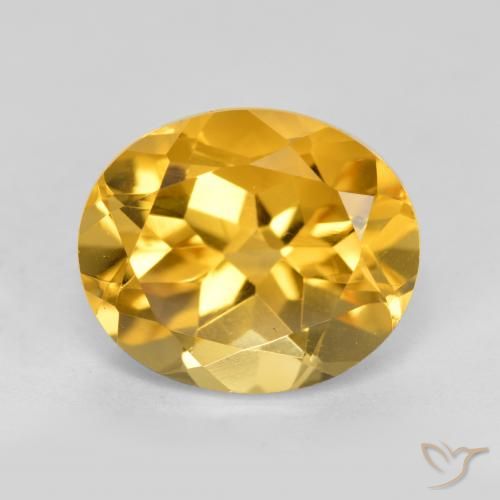 3.93ct Natural Golden Orange Citrine, Oval, VVS
