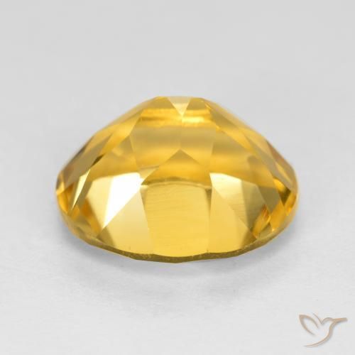Citrine Gemstone in 11.2 x 9.4 mm Size for Sale, Citrine Stone in Golden Orange Color