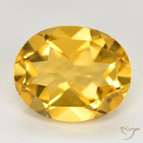 3.48ct Natural Bright Gold Citrine, Oval, VVS-VS