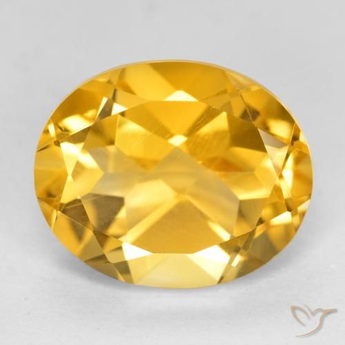 3.50ct Natural Bright Gold Citrine, Oval, VVS-VS