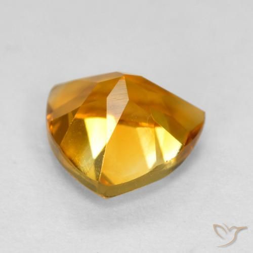 Citrine Gemstone in 7 x 7 mm (calibrated) Size for Sale, Citrine Stone in Deep Orange-Gold Color