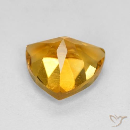 Citrine Gemstone in 7 x 7 mm (calibrated) Size for Sale, Citrine Stone in Dark Orange-Gold Color