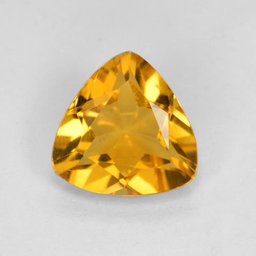 Dorado Citrina Gema - 0.9ct Forma trillón (ID: 567654)