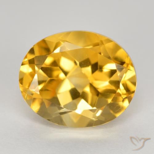 4.11ct Natural Golden Orange Citrine, Oval, VVS-VS