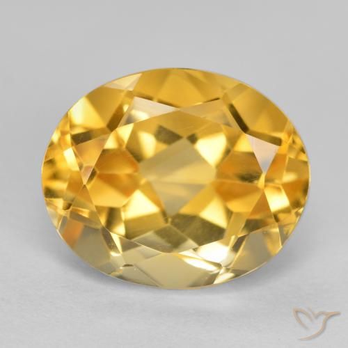 4.02ct Natural Medium-Dark Golden Citrine, Oval, VVS