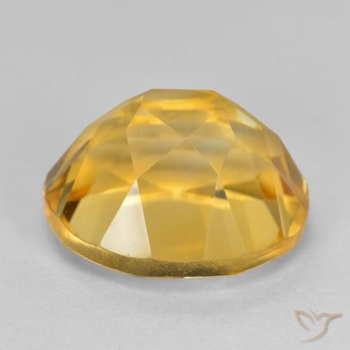 Citrine Gemstone in 11 x 9 mm (calibrated) Size for Sale, Citrine Stone in Medium-Dark Golden Color