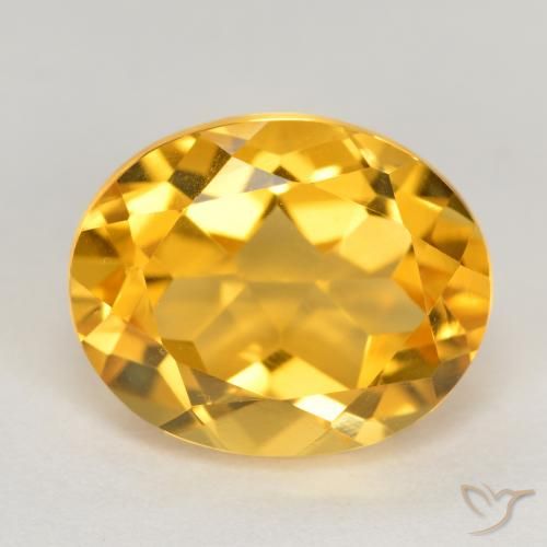 3.92ct Natural Golden Orange Citrine, Oval, VVS-VS
