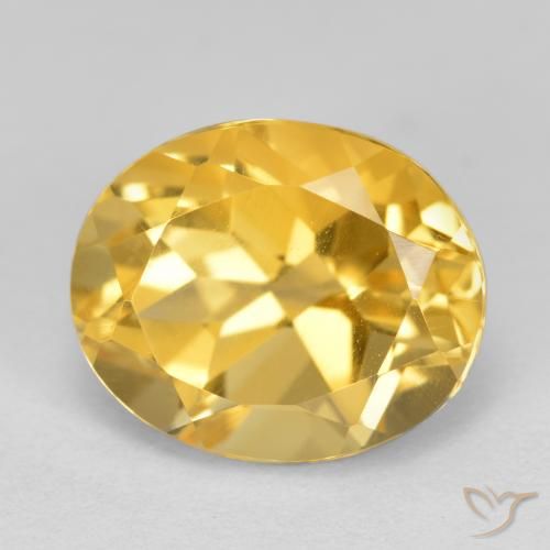 3.80ct Natural Medium Golden Citrine, Oval, VVS-VS