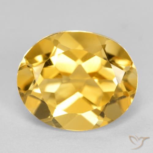 3.35ct Natural Golden Orange Citrine, Oval, VVS-VS