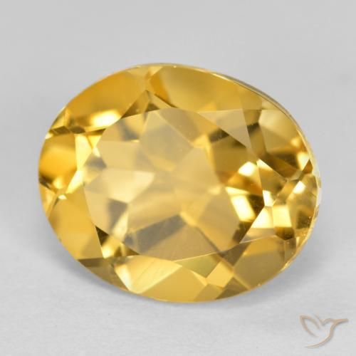 3.35 ct Golden Citrine Stone, Natural Citrine in Oval Facet Shape for Sale