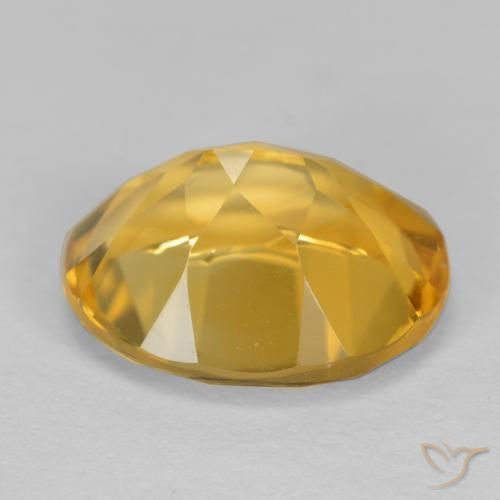 Citrine Gemstone in 10.1 x 9 mm Size for Sale, Citrine Stone in Medium Golden Color