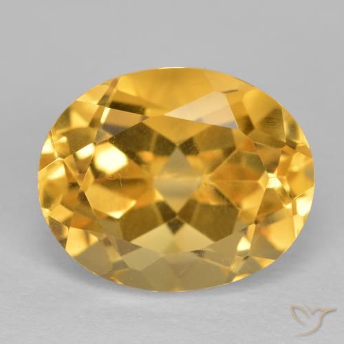 4.06ct Natural Deep Golden Orange Citrine, Oval, VVS-VS