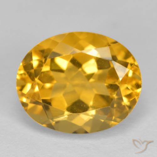 3.95ct Natural Dark Golden Citrine, Oval, VVS