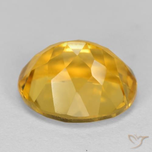 Citrine Gemstone in 11 x 9 mm (calibrated) Size for Sale, Citrine Stone in Dark Golden Color
