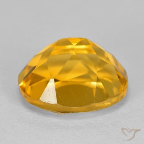 Citrine Gemstone in 11 x 9 mm (calibrated) Size for Sale, Citrine Stone in Dark Golden Color