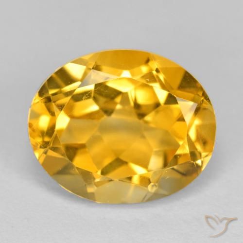 3.53ct Natural Dark Golden Citrine, Oval, VVS-VS