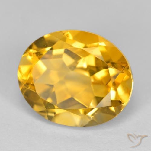 3.53 ct Golden Citrine Stone, Natural Citrine in Oval Facet Shape for Sale