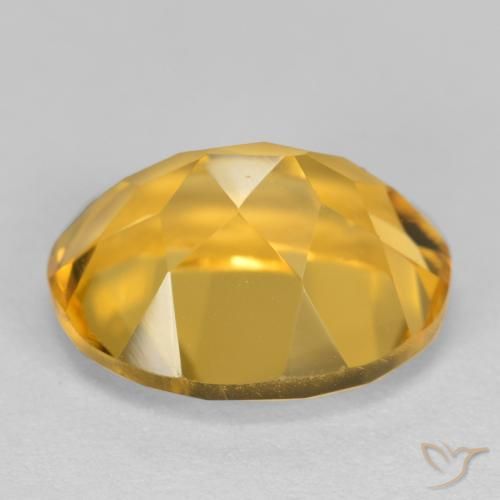 Citrine Gemstone in 11 x 9 mm (calibrated) Size for Sale, Citrine Stone in Medium-Dark Golden Color